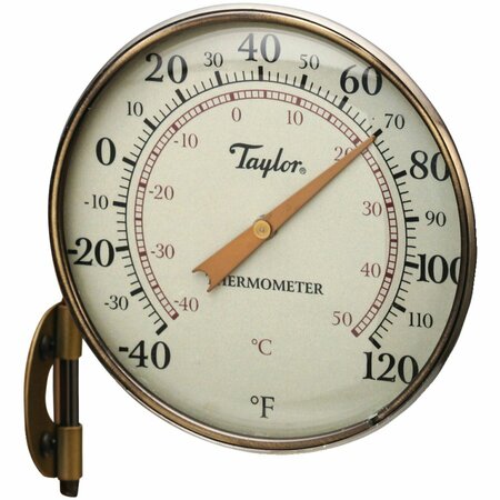 TAYLOR PRECISION PRODUCTS Heritage Collection 4.25" Dial Thermometer 481BZN